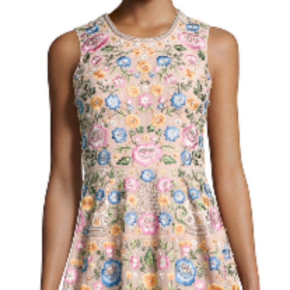 Needle & Thread Beaded Foliage Dress, Size 2